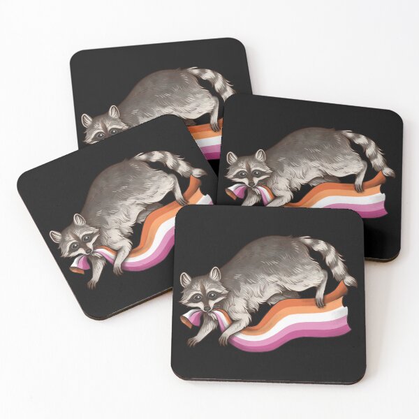 Item preview, Lesbian Pride Flag Raccoon Furry Therian Goblincore Queer designed and sold by Veymoth.