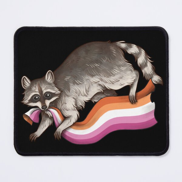 Item preview, Lesbian Pride Flag Raccoon Furry Therian Goblincore Queer designed and sold by Veymoth.