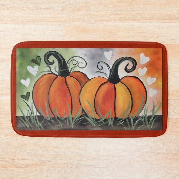 Item preview, Fall in Love This Halloween with Whimsical Pumpkins Hearts and Colorful Vines designed and sold by OlfactoART Studio.