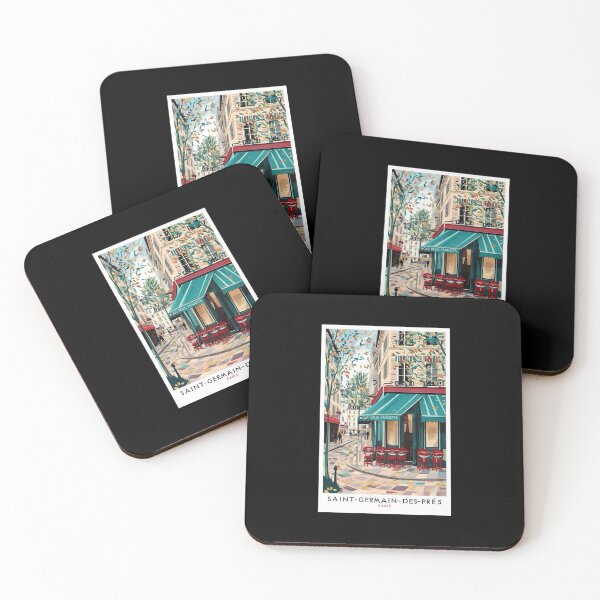 Item preview, Saint-Germain-Des-Prs Caf Scene  Paris Street Art designed and sold by OsborneKlein.