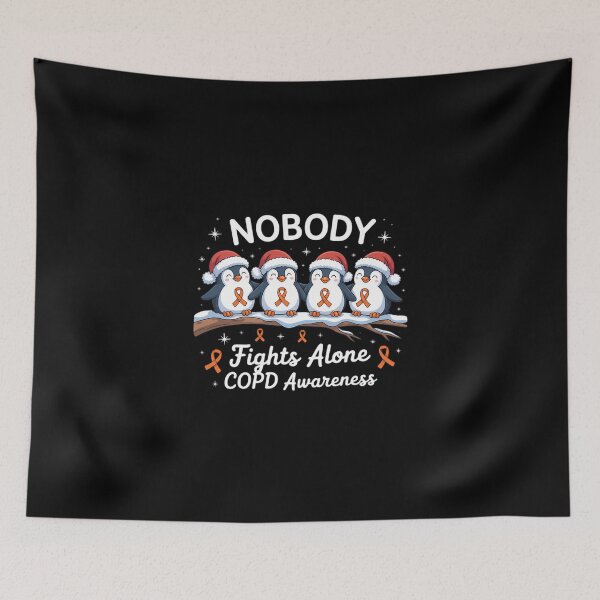 Item preview, Nobody Fights Alone COPD Awareness Christmas Xmas designed and sold by DeadlockCrew.