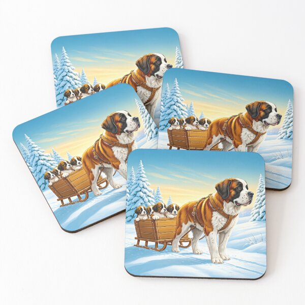 Item preview, Motherhood of the St. Bernard designed and sold by PawPrintedArt.