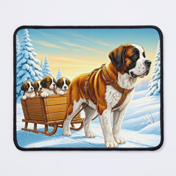 Item preview, Motherhood of the St. Bernard designed and sold by PawPrintedArt.