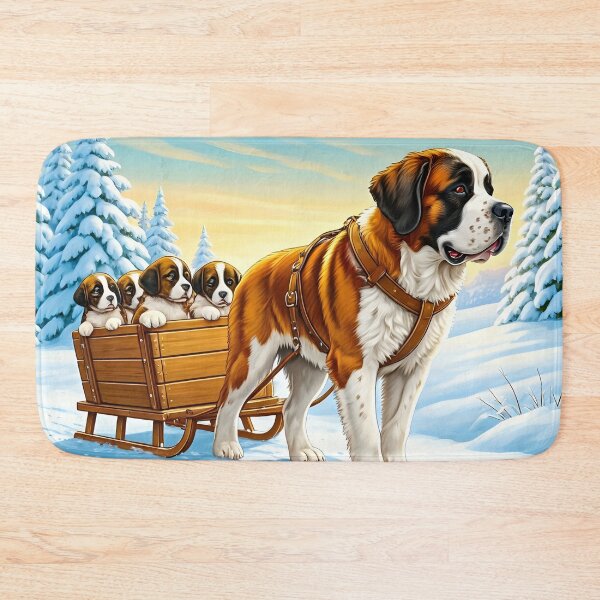 Item preview, Motherhood of the St. Bernard designed and sold by PawPrintedArt.