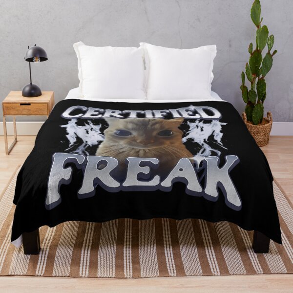 Item preview, Certified Freak Orange Tabby Cat - Big Eyes Funny Meme Cat designed and sold by ValHunt93.