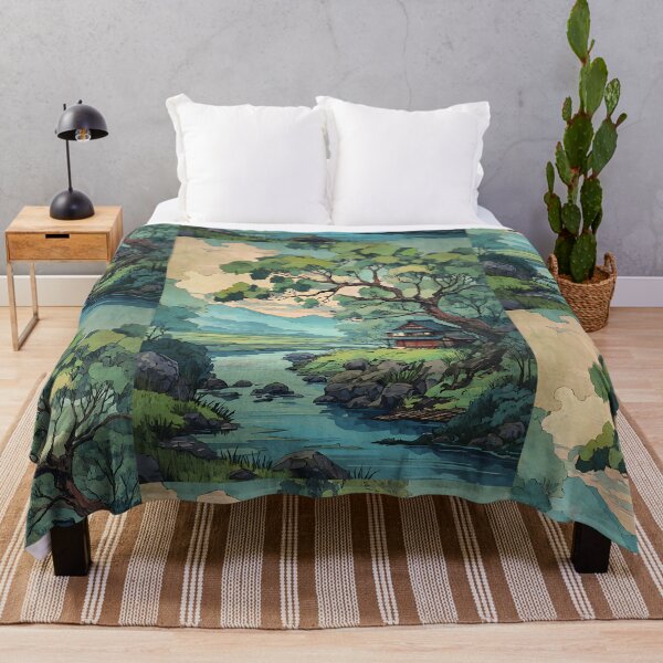 Item preview, Peaceful Japanese Landscape Art designed and sold by bapupa.