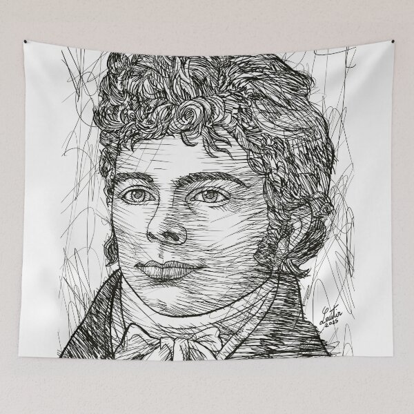 Item preview, FRIEDRICH SCHELLING ink portrait .2 designed and sold by lautir.