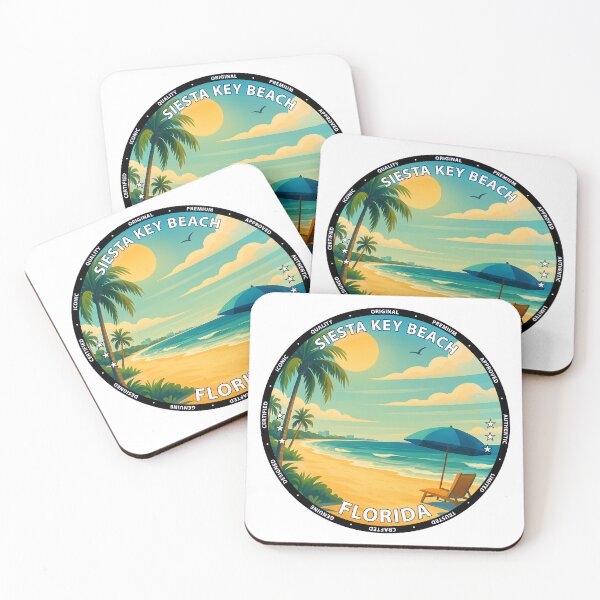 Item preview, Siesta Key Beach Florida Sunset - Tropical Coastal Travel Poster USA designed and sold by inkNext.