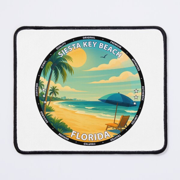 Item preview, Siesta Key Beach Florida Sunset - Tropical Coastal Travel Poster USA designed and sold by inkNext.