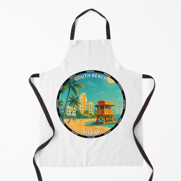 Item preview, Miami South Beach Art Deco Skyline - Tropical Travel Poster USA designed and sold by inkNext.