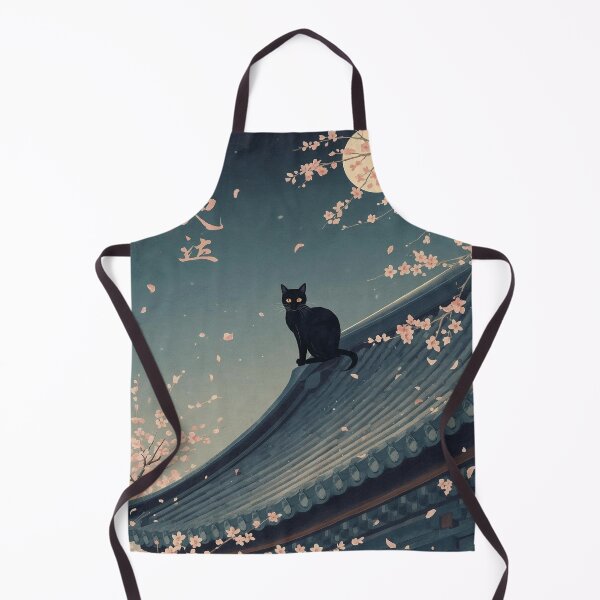 Item preview, Title: Silent Night Lucky Cat – Japanese Sakura Art designed and sold by Jocamedahub.