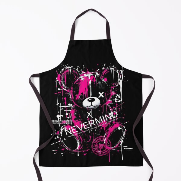 Item preview, Graffiti Teddy Bear T-Shirt – Funny NEVERMIND Quote, Urban Streetwear Art designed and sold by TEEGRAF Design.