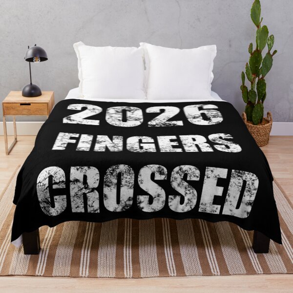 Item preview, 2026 New Year Fingers Crossed Good Luck Slogan designed and sold by KALEIDOSCOPE UK.