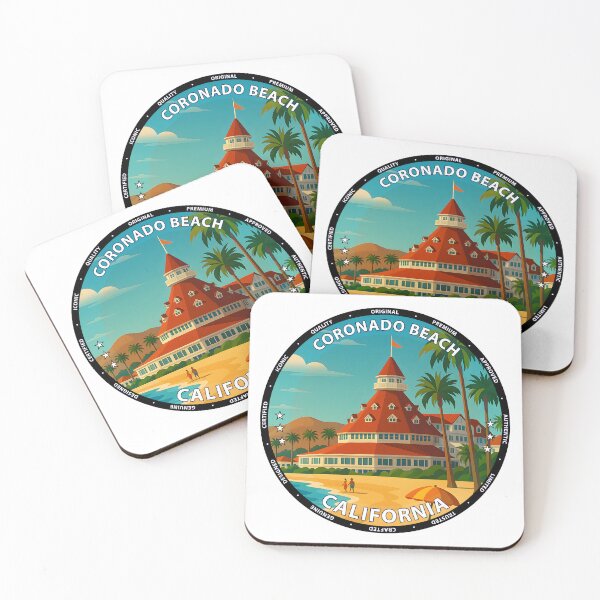 Item preview, Coronado Beach California Vintage Travel Poster USA designed and sold by inkNext.