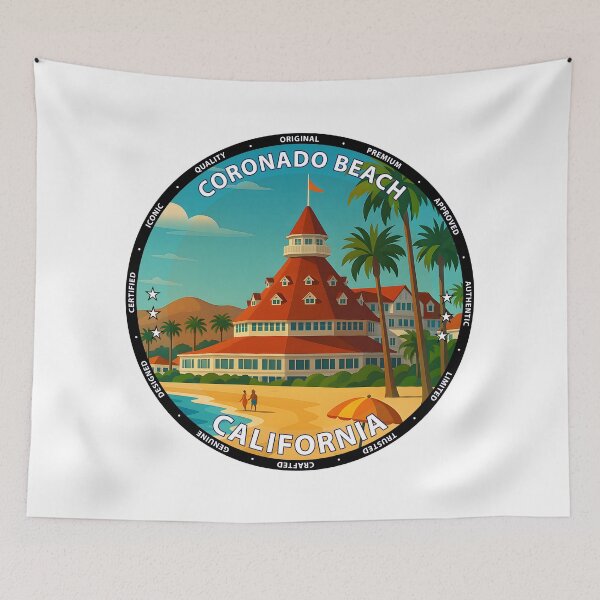 Item preview, Coronado Beach California Vintage Travel Poster USA designed and sold by inkNext.