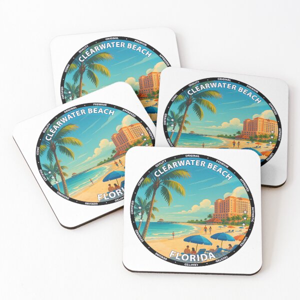 Item preview, Clearwater Beach Florida Sunset - Tropical Travel Poster USA designed and sold by inkNext.