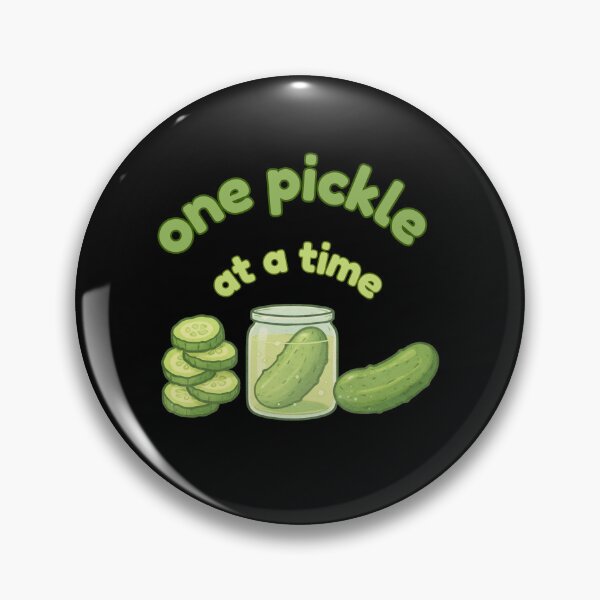 Artikelvorschau, One Pickle At A Time Cute Pickle Slices and Jar Design entworfen und verkauft von Paput & Parow.