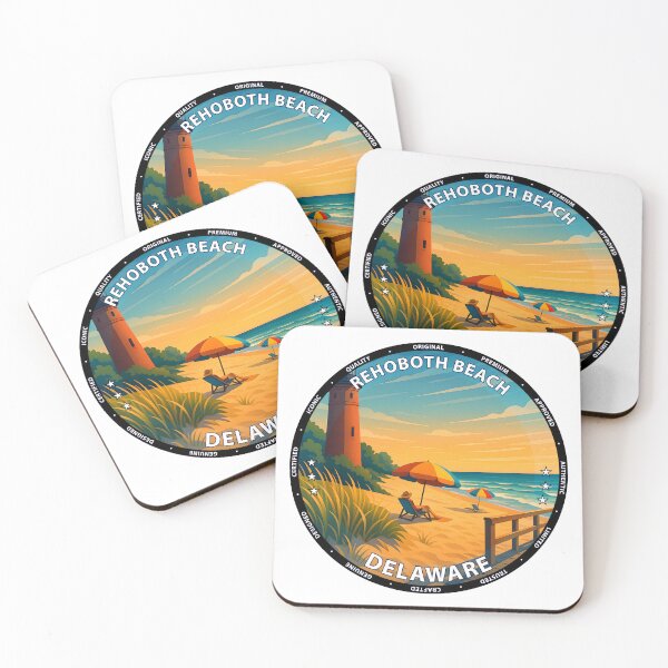 Item preview, Rehoboth Beach Delaware Travel Poster - Coastal Wall Art USA designed and sold by inkNext.