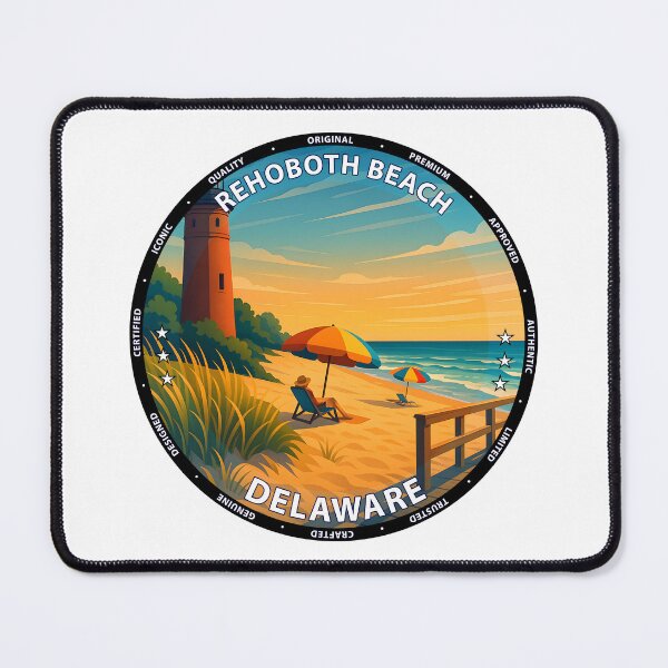 Item preview, Rehoboth Beach Delaware Travel Poster - Coastal Wall Art USA designed and sold by inkNext.