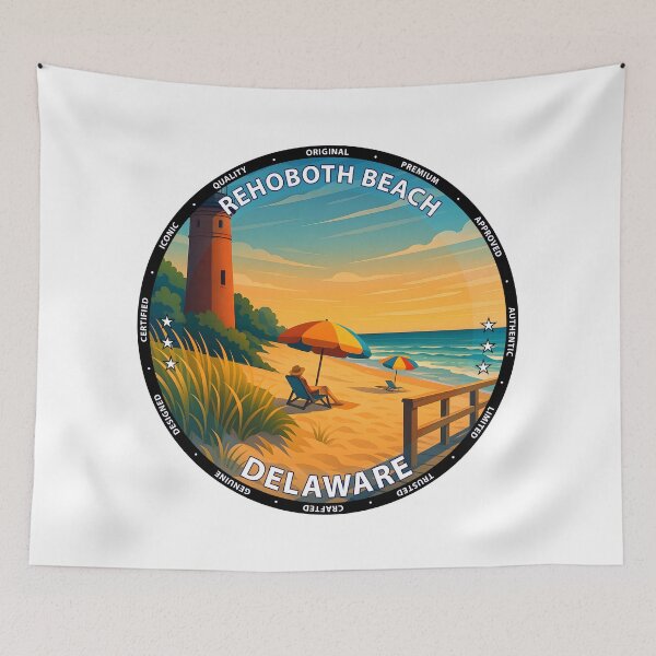 Item preview, Rehoboth Beach Delaware Travel Poster - Coastal Wall Art USA designed and sold by inkNext.