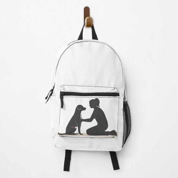 Item preview, Minimalist Dog Love – Human and Dog Silhouette with Heart designed and sold by Jocamedahub.
