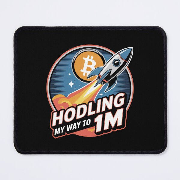 Item preview, HODLing my way to 1M, bitcoin to the moon, bitcoin crypto designed and sold by NoetherSym.