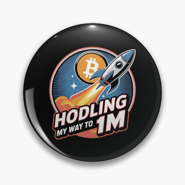 Item preview, HODLing my way to 1M, bitcoin to the moon, bitcoin crypto designed and sold by NoetherSym.