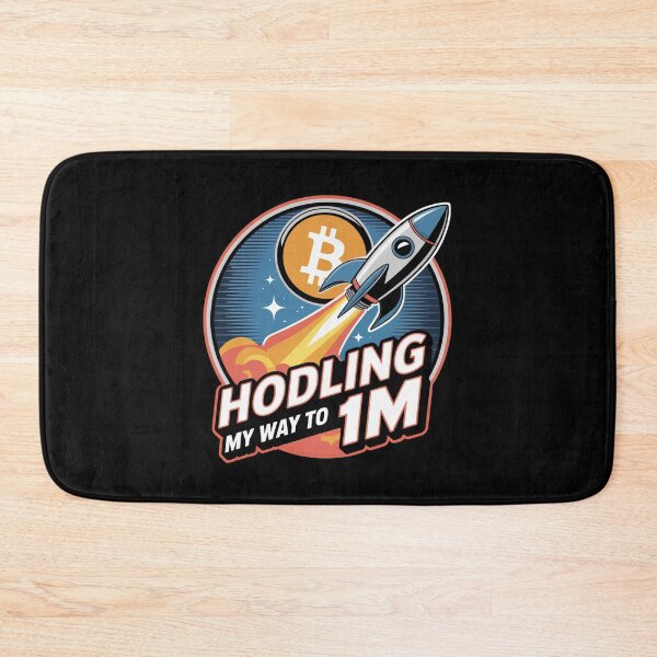 Item preview, HODLing my way to 1M, bitcoin to the moon, bitcoin crypto designed and sold by NoetherSym.