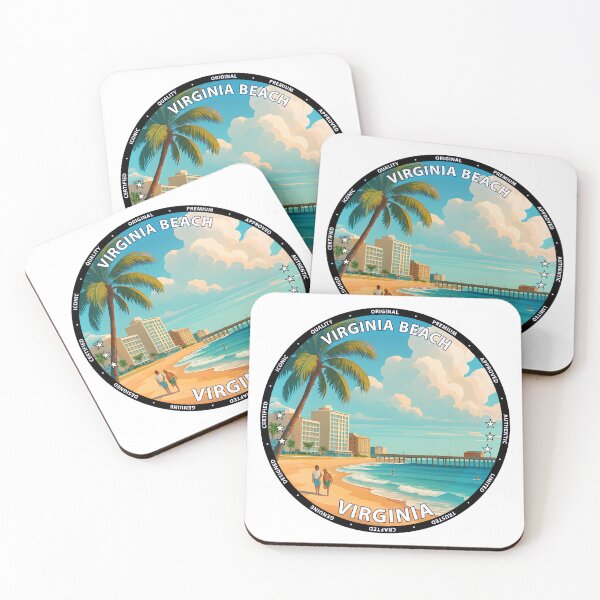 Item preview, Virginia Beach Virginia Travel Poster - Coastal Sunrise Art USA designed and sold by inkNext.