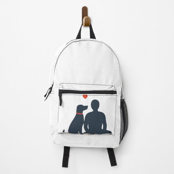 Item preview, Minimalist Dog Love – Human and Dog Silhouette with Heart designed and sold by Jocamedahub.