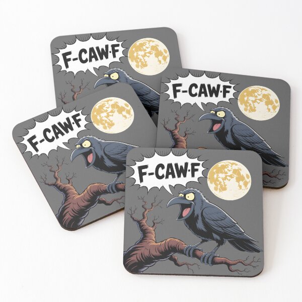 Item preview, F-CAW-F Raven – Funny Gothic Crow Dark Humor Design designed and sold by UrbanHowlz.