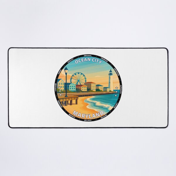 Item preview, Ocean City Maryland Travel Poster - Beach Boardwalk & Summer Vibes USA designed and sold by inkNext.