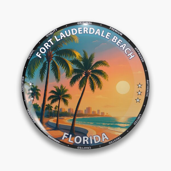 Item preview, Fort Lauderdale Beach Florida - Tropical Travel Poster Art USA designed and sold by inkNext.
