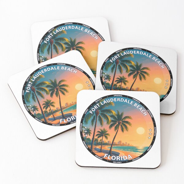 Item preview, Fort Lauderdale Beach Florida - Tropical Travel Poster Art USA designed and sold by inkNext.