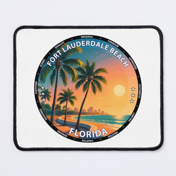 Item preview, Fort Lauderdale Beach Florida - Tropical Travel Poster Art USA designed and sold by inkNext.