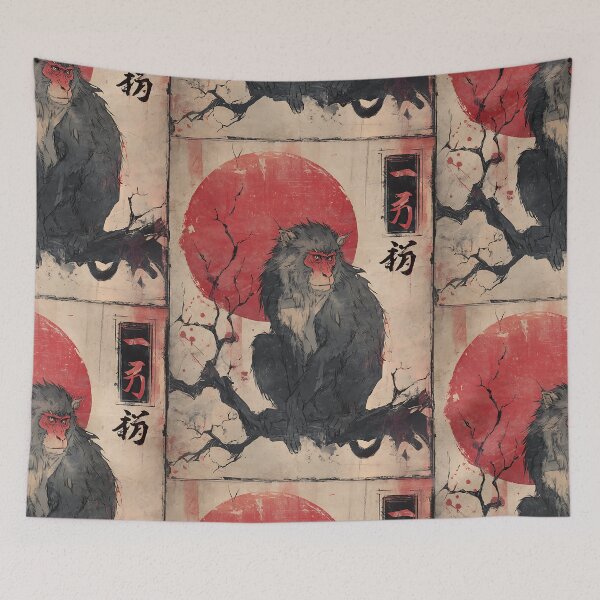 Item preview, Wild Japanese Macaque Art designed and sold by bapupa.