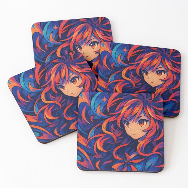 Item preview, Dreamy Hair Vibes – Multicolor Anime Energy meets Abstract Art Explosion designed and sold by FotoworldEdel.