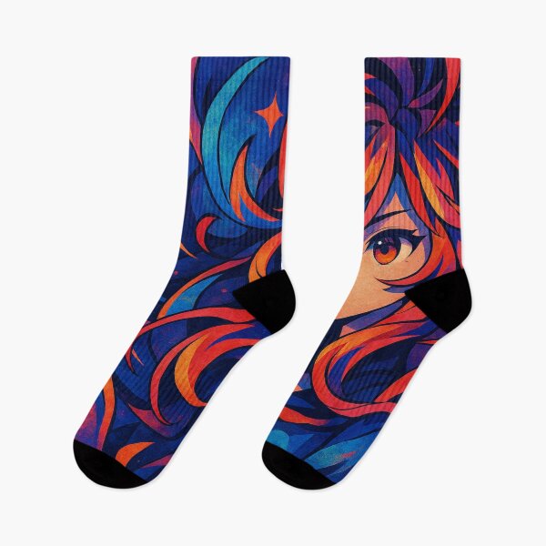 Item preview, Dreamy Hair Vibes – Multicolor Anime Energy meets Abstract Art Explosion designed and sold by FotoworldEdel.