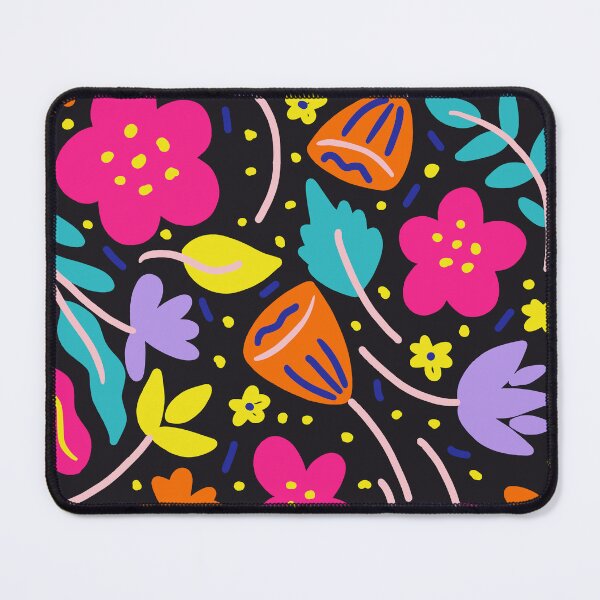 Item preview, Spring Vibrant Flowers on Black Background designed and sold by Farissa Designs.
