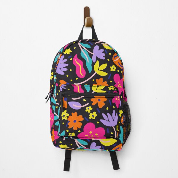 Item preview, Spring Vibrant Flowers on Black Background designed and sold by Farissa Designs.