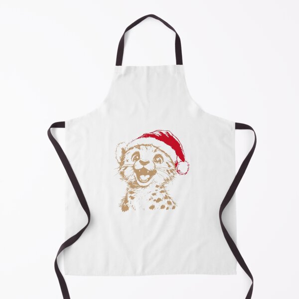 Item preview, Christmas Leopard Cub with Santa Hat designed and sold by JollyCritters.