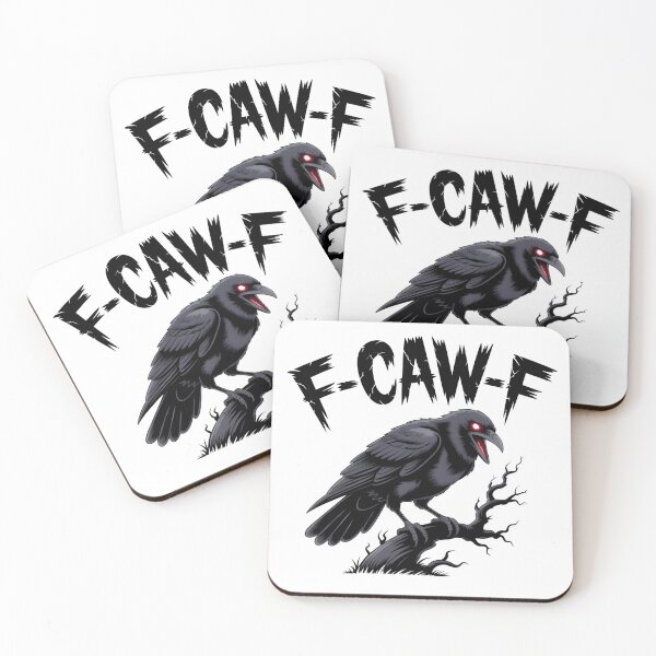Item preview, F-CAW-F Raven – Funny Gothic Crow Dark Humor Design designed and sold by UrbanHowlz.