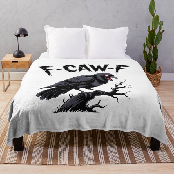 Item preview, F-CAW-F Raven – Funny Gothic Crow Dark Humor Design designed and sold by UrbanHowlz.