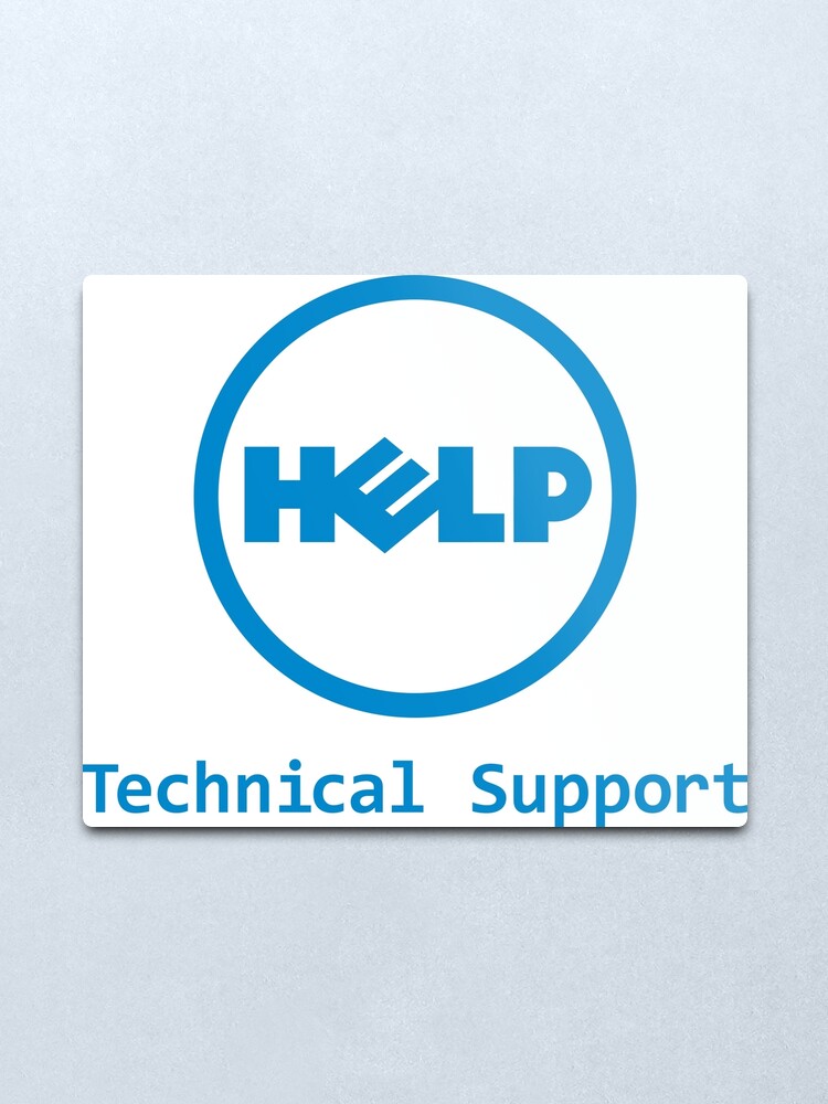 Funny Dell Parody Logo Computer Tech Support Metal Print By