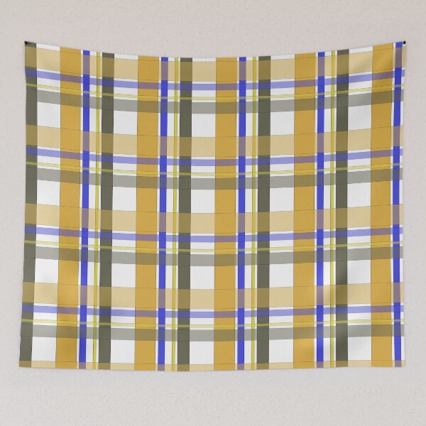 Item preview, Classic Retro Plaid Pattern with Yellow Blue Green Tones designed and sold by ArchersBoutique.