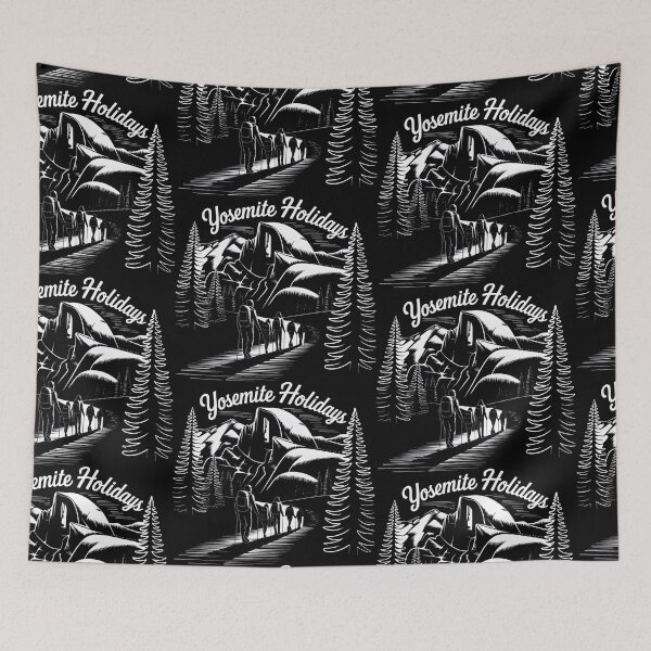 Item preview, Monochrome Journey to Yosemite’s Half Dome with Pine Trees designed and sold by SplashTastic.