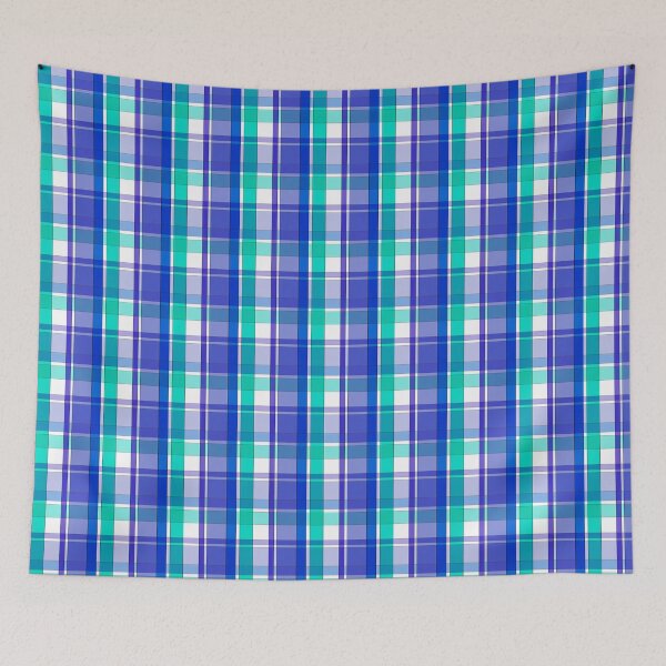 Item preview, Classic Retro Plaid Pattern with Blue Green Tones designed and sold by ArchersBoutique.