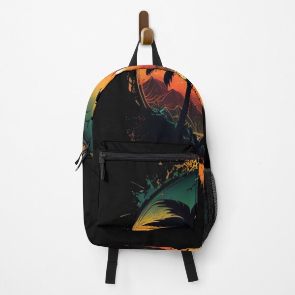 Item preview, Tropical Sunset Peradise | Palm tree Beach Artwork  designed and sold by BlueHillsJanot.