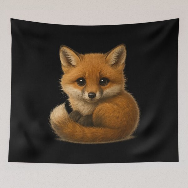 Item preview, Realistic Baby Fox – Adorable 8K Animal Illustration designed and sold by VDekDesigns.