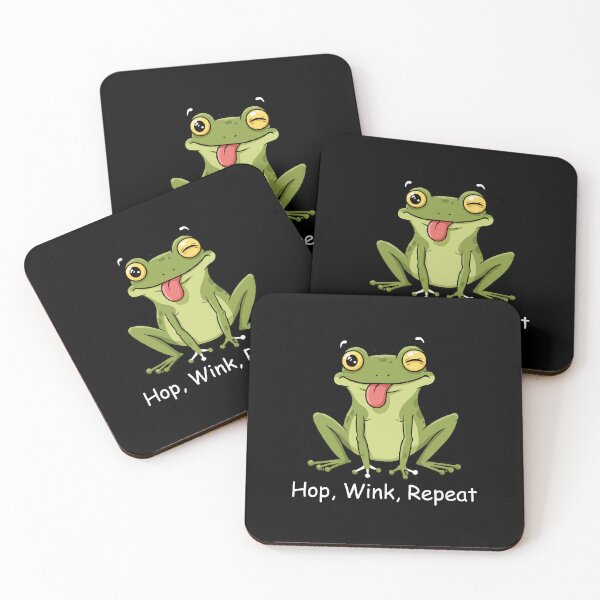Item preview, Hop, Wink, Repeat – Funny Winking Frog Design (Black Edition) designed and sold by designsoftinaa.